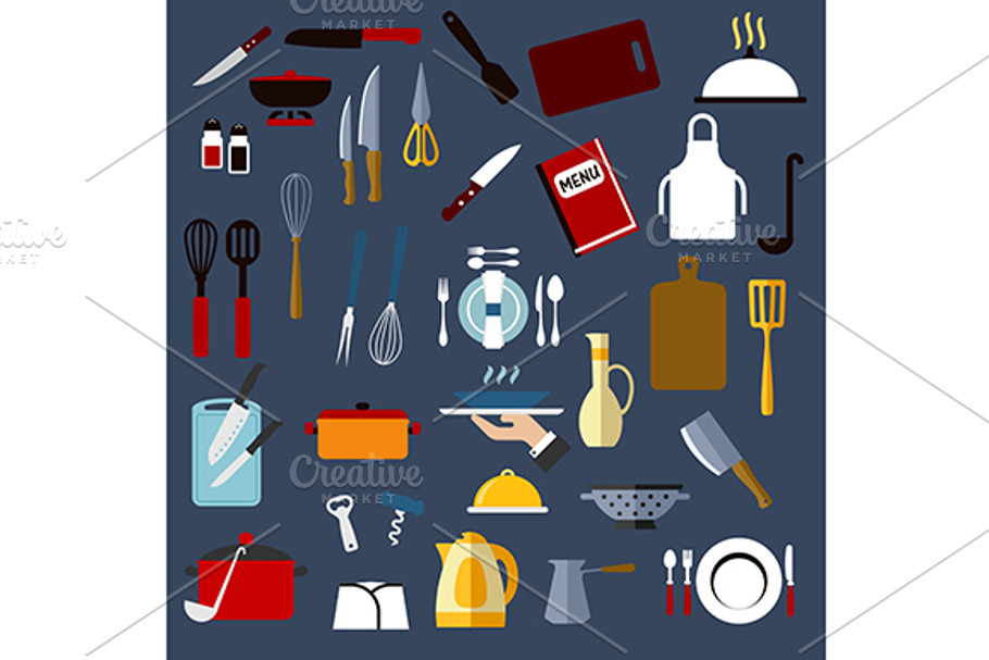 Kitchen utensil icons in Graphics - product preview 8