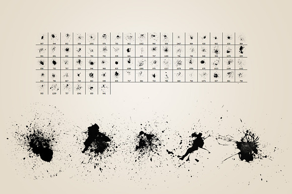 74 Handcrafted Splatter Brushes in Photoshop Brushes - product preview 2