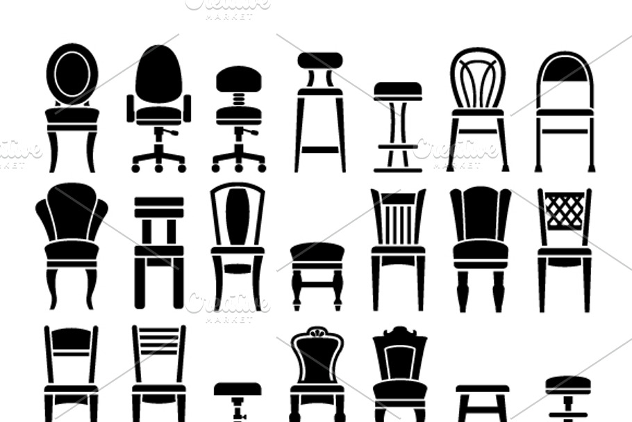 Set icons of chairs | Creative Daddy
