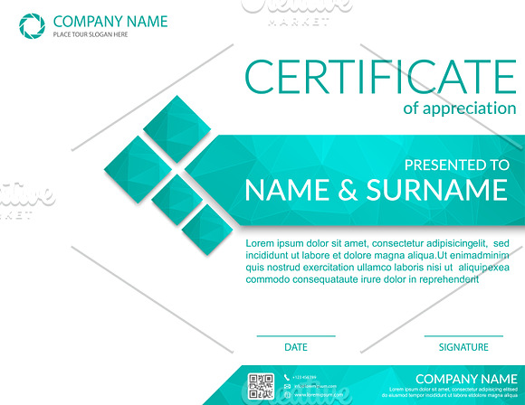 Vector certificate template 10 in 1  in Illustrations - product preview 7