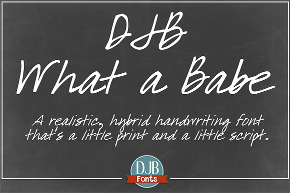 DJB What a Babe in Script Fonts - product preview 1