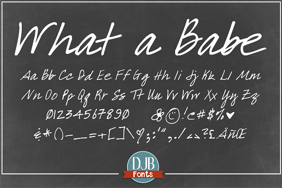 DJB What a Babe in Script Fonts - product preview 2
