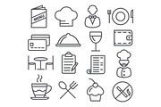 Restaurant Line Icons