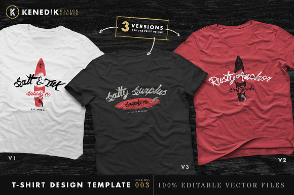 T-Shirt Design Template 003 in Objects - product preview 2
