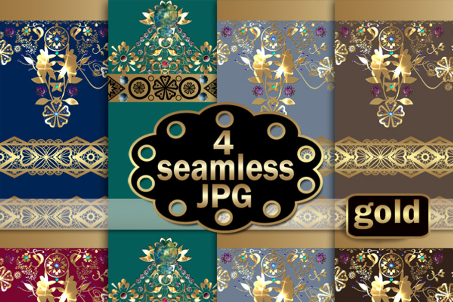 Seamless texture Gold lace 2