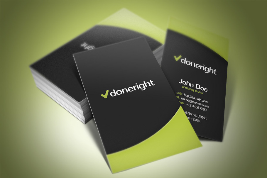Done Right Business Card in Business Card Templates - product preview 8