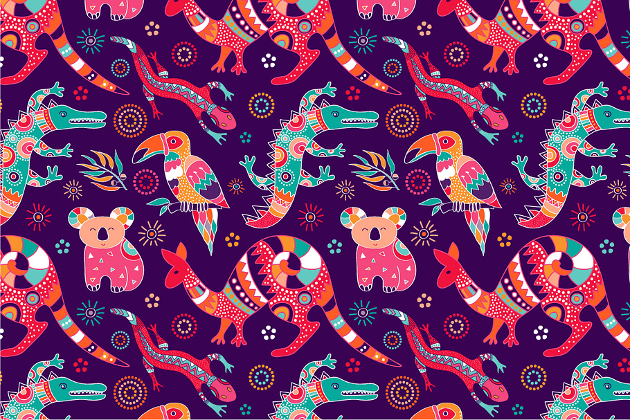 Pattern "Australia" + elements in Illustrations - product preview 8