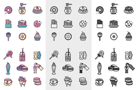 Sweet icon set in Icons - product preview 1