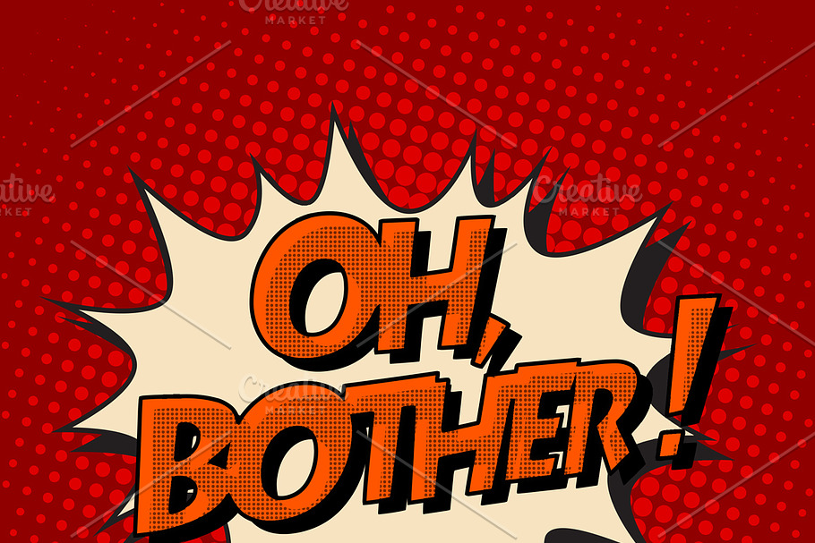 oh brother retro comic bubble text