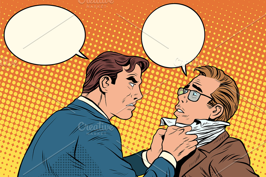 Conflict men fight quarrel  in Illustrations - product preview 8