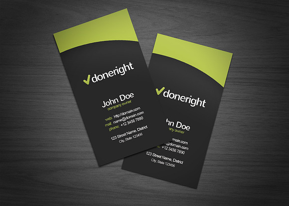 Done Right Business Card in Business Card Templates - product preview 1