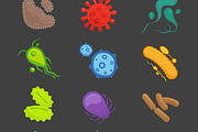 Virus vector icons
