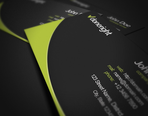 Done Right Business Card in Business Card Templates - product preview 2