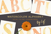 Watercolor Letters Alphabet Graphics