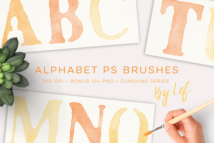 Alphabet Photoshop Brushes in Photoshop Brushes - product preview 8