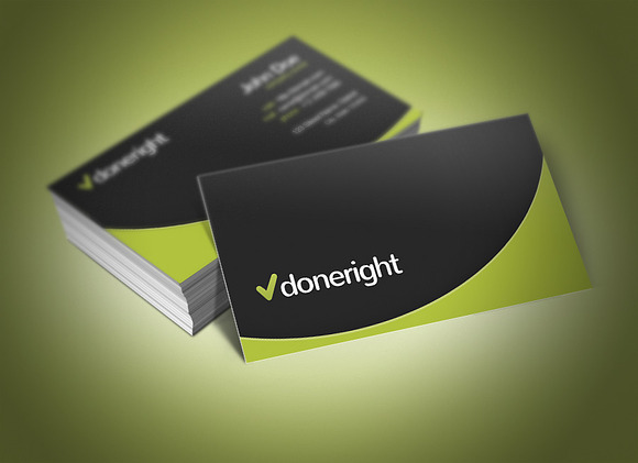 Done Right Business Card in Business Card Templates - product preview 3
