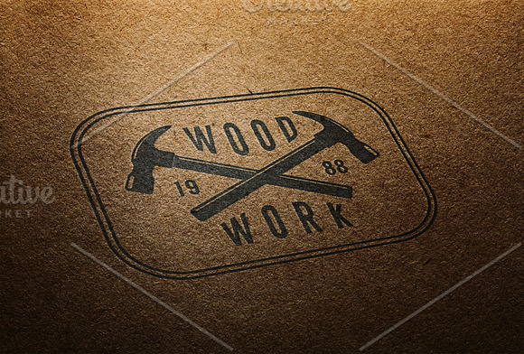 Set of vintage carpentry logos  in Logo Templates - product preview 4