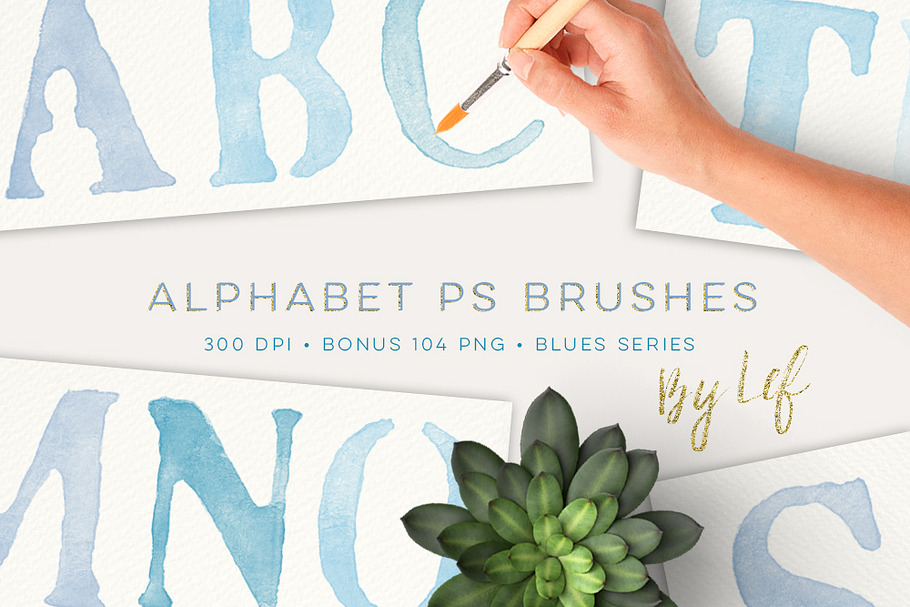 Alphabet Photoshop Brushes in Photoshop Brushes - product preview 8