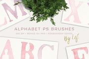 Photoshop Brushes Alphabet Painted