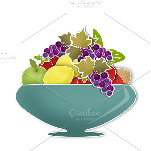 Summer Fresh Coctails Juice Clipart  in Objects - product preview 2