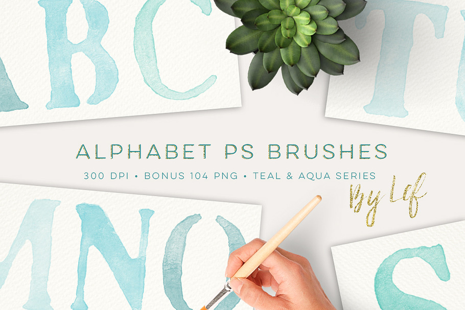 Photoshop Brushes Painted Alphabet in Photoshop Brushes - product preview 8