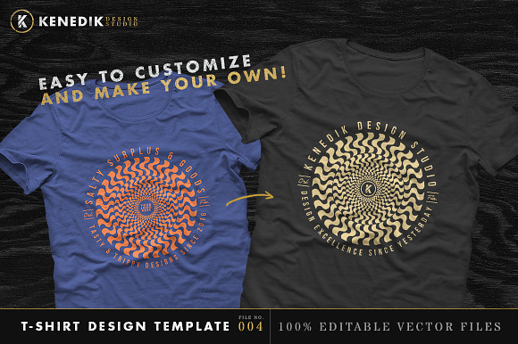 T-Shirt Design Template 004 in Objects - product preview 2