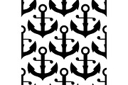 Nautical anchors seamless pattern