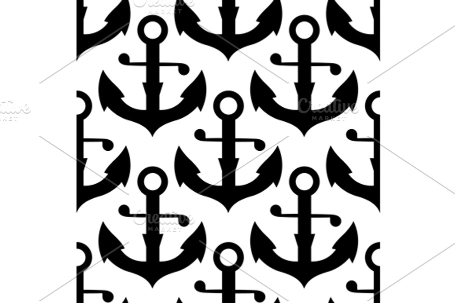 Nautical anchors seamless pattern in Patterns - product preview 8