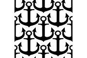 Marine anchors seamless pattern
