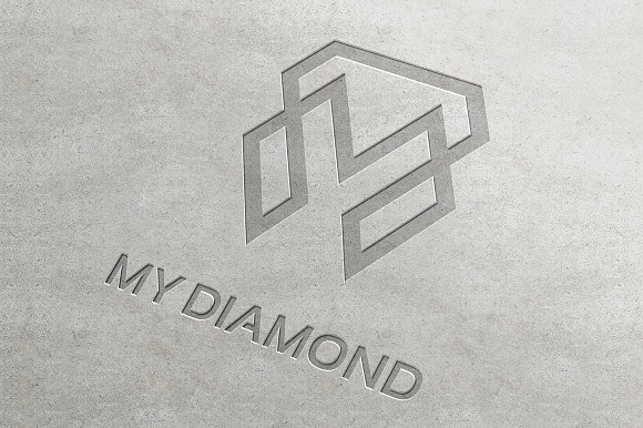 M Diamond Logo in Logo Templates - product preview 2