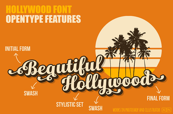 Hollywood • Vintage Font in Display Fonts - product preview 1