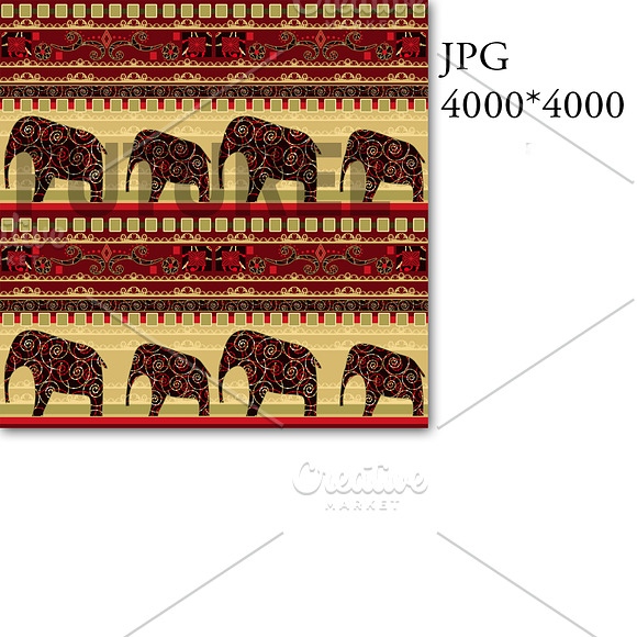 40% OFF SALE African elephants print in Patterns - product preview 1