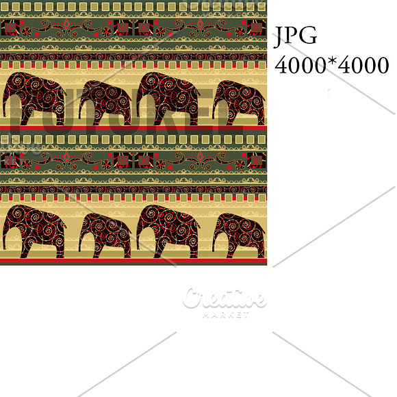 40% OFF SALE African elephants print in Patterns - product preview 2