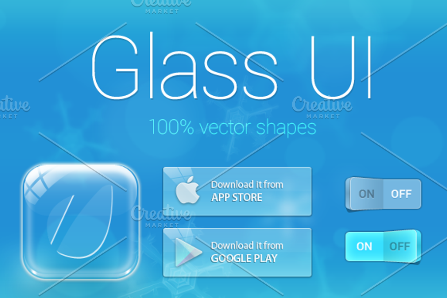 Glass UI Kit in UI Kits and Libraries - product preview 8