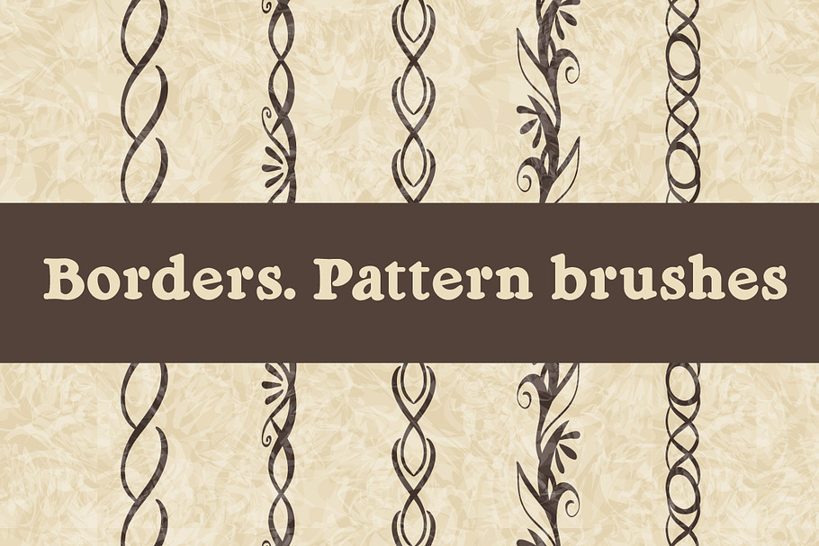 Pattern brushes. Borders in Photoshop Brushes - product preview 8