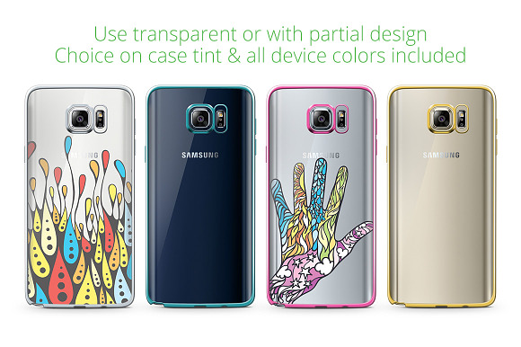 Galaxy Note 5 Electro Clear TPU Case in Product Mockups - product preview 1