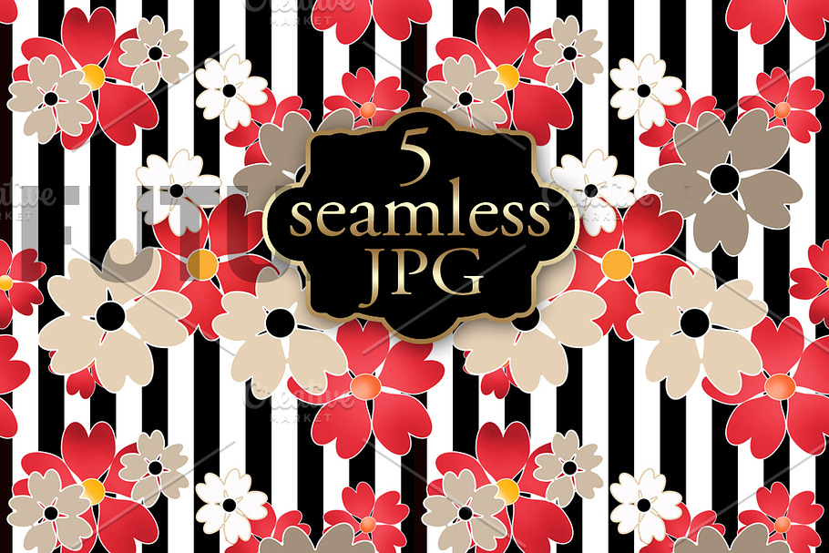 50% OFF SALE Floral patterns striped in Patterns - product preview 8