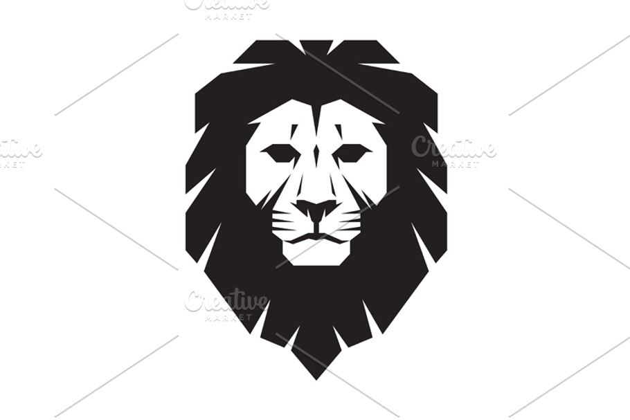 Lion Head Logo - Vector Sign 