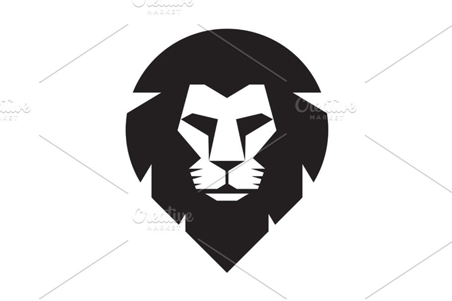 Lion Head Logo - Vector Sign