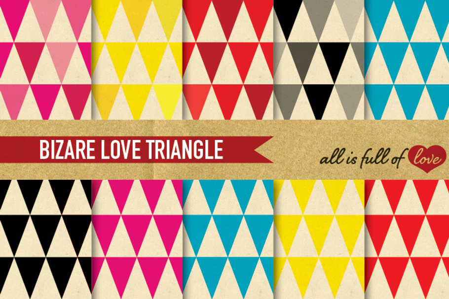 Triangles Digital Backgrounds Pack