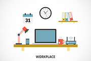 Workplace modern concept