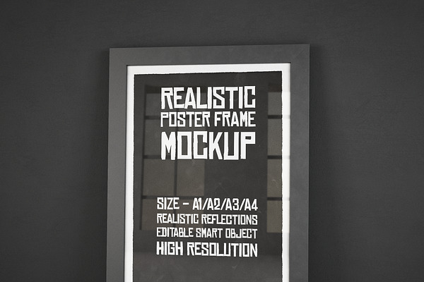 Realistic Poster Frame Mockup