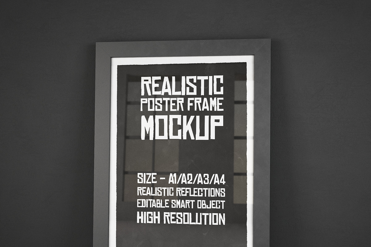 Realistic Poster Frame Mockup in Print Mockups - product preview 8