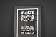 Realistic Poster Frame Mockup