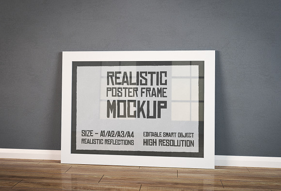 Realistic Poster Frame Mockup in Print Mockups - product preview 2