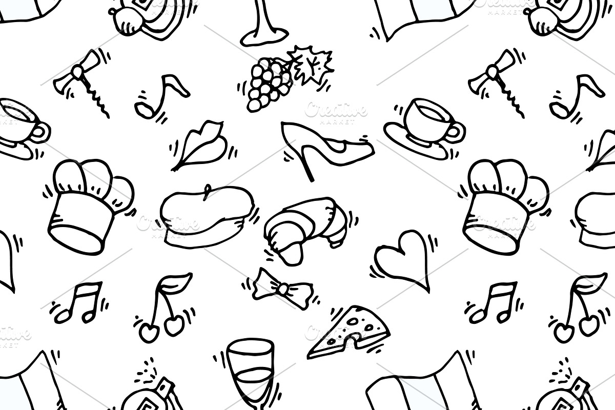 Paris symbols pattern  in Patterns - product preview 8