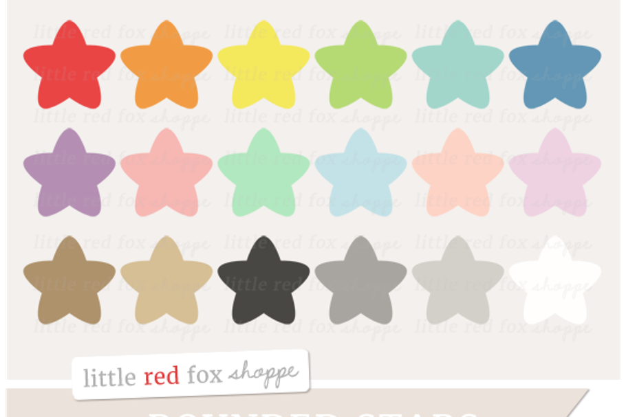Rounded Star Clipart in Illustrations - product preview 8
