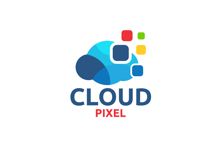 Cloud Pixel in Logo Templates - product preview 8