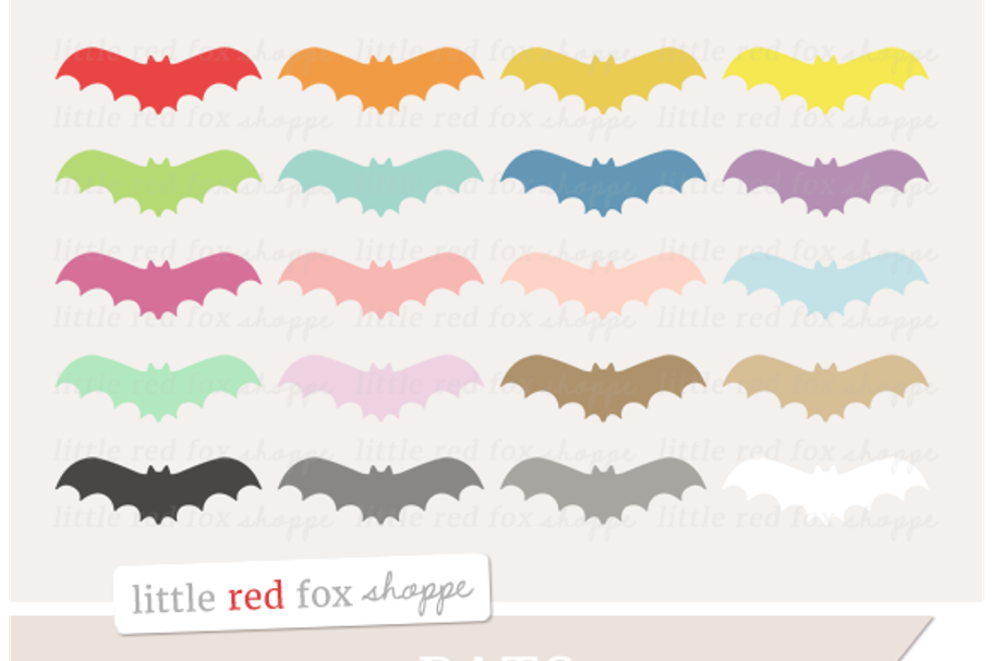 Bat Clipart in Illustrations - product preview 8