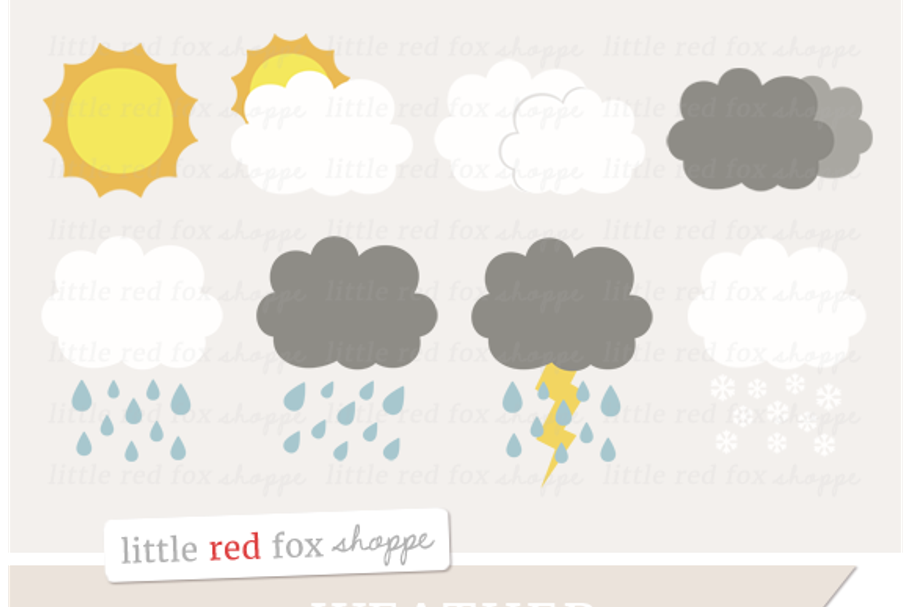 Weather Clipart in Illustrations - product preview 8